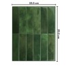 Azulejos adhesivos para cocina baño 10uds Verde