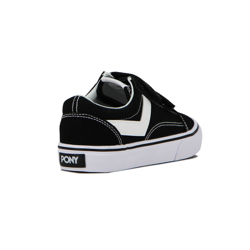 Pony Champion Casual Con Velcro Niño - Negro/blanc Negro-blanco