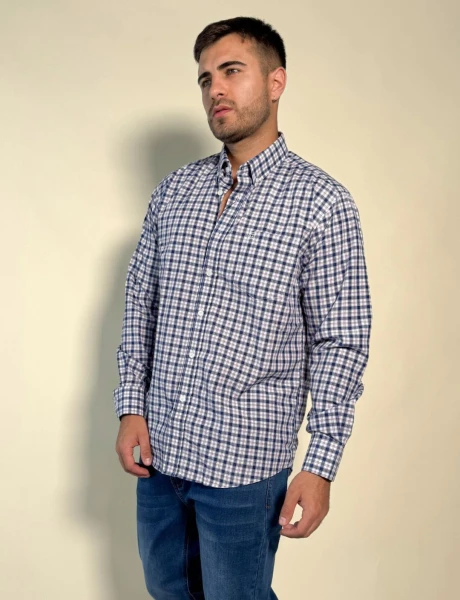 Camisa a cuadros Thot Azul