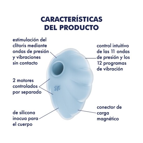 Satisfyer Cloud Dancer Succionador Clítoris Vibrador Azul