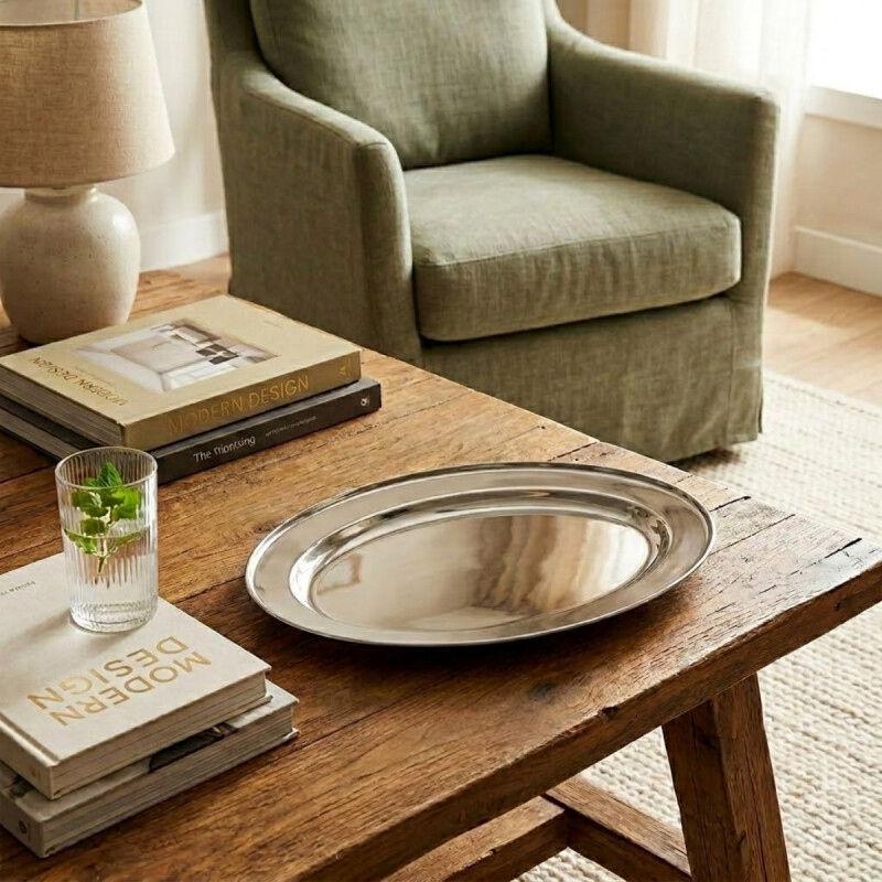 Fuente oval acero inoxidable 30 cms INOX