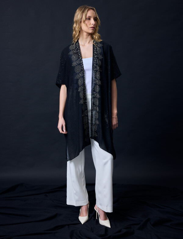 Kimono Noche NEGRO/PLATEADO