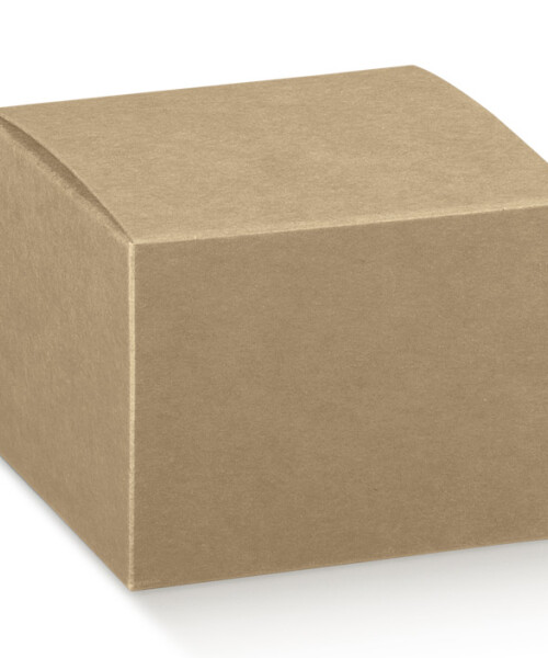 Caja plegable 12x12x10 cm. - KRAFT MARRON Caja plegable 12x12x10 cm. - KRAFT MARRON