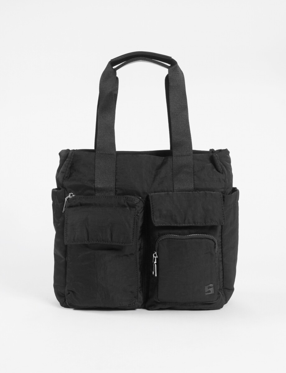 Shopper bolsillos - negro 