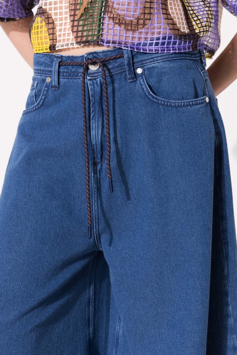 JEANS WIDE AIR BLUE Azul