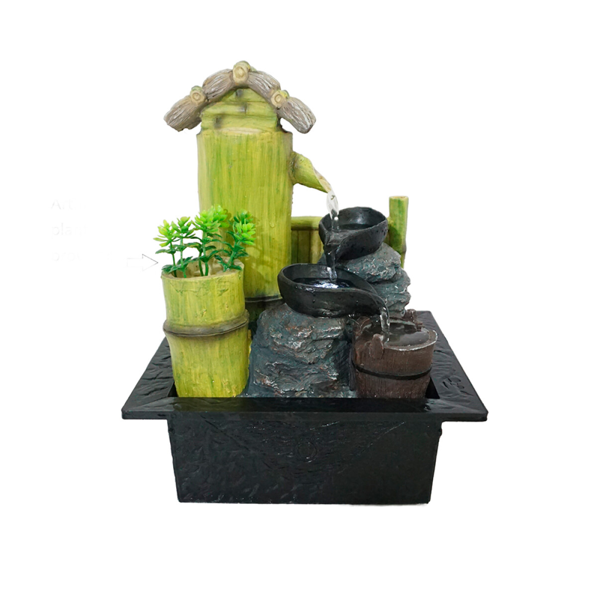 Fuente De Agua Cañas Y Plantas 