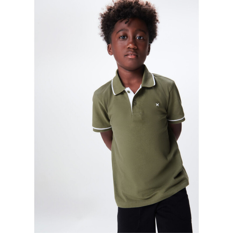 CAMISA POLO MM MASC OLIVA MEDIO