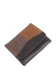 Mini Billetera Tríptica de Cuero y Pecarí | Compacta y con Cierre Magnético Marrón