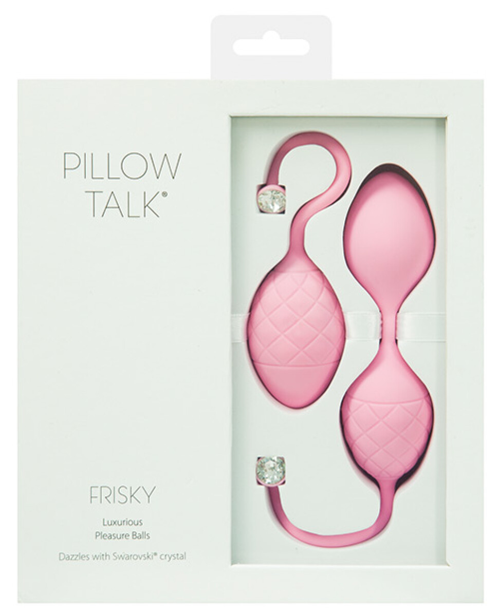 Bolas para Ejercicios Kegel Pillow Talk Rosa con Cristal de Swarovski 
