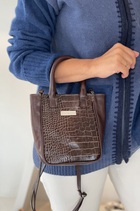 Cartera diva Crocco chocolate