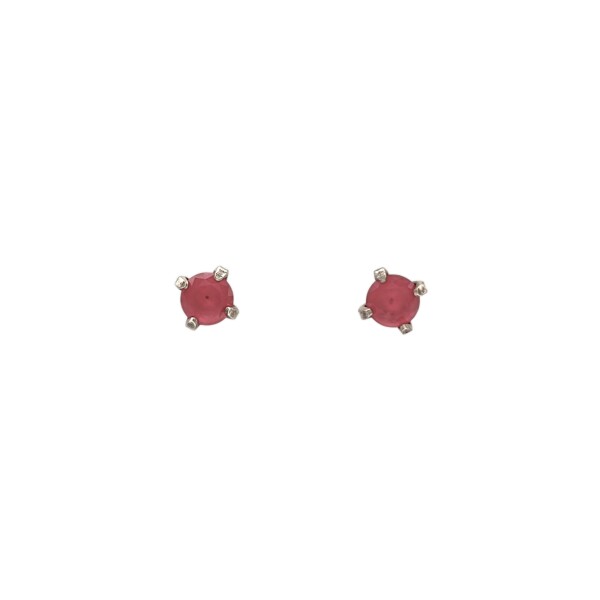 Abridores bebe Solitario - Plata 925 - Piedra Zirconia rosa - AB3001 Conpiedra