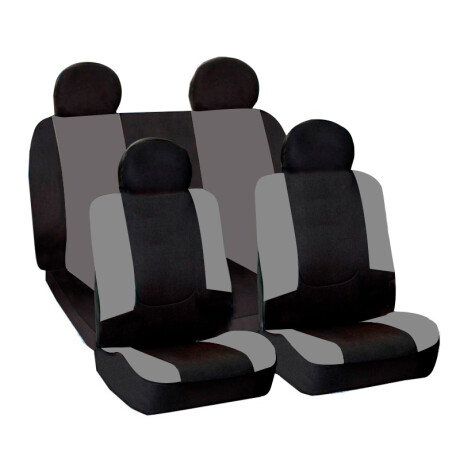 CUBRE ASIENTO - NEGRO GRIS POLYESTER 10 PIEZAS - CUBRE ASIENTO - NEGRO GRIS POLYESTER 10 PIEZAS -