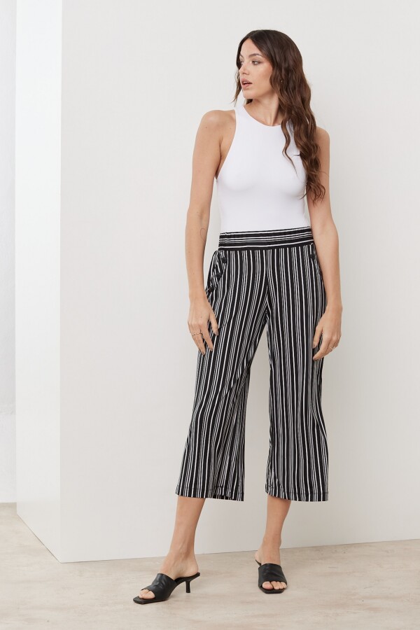 Pantalon Stripes NEGRO/BLANCO