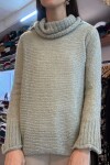 Buzo cuello de lana Gris claro