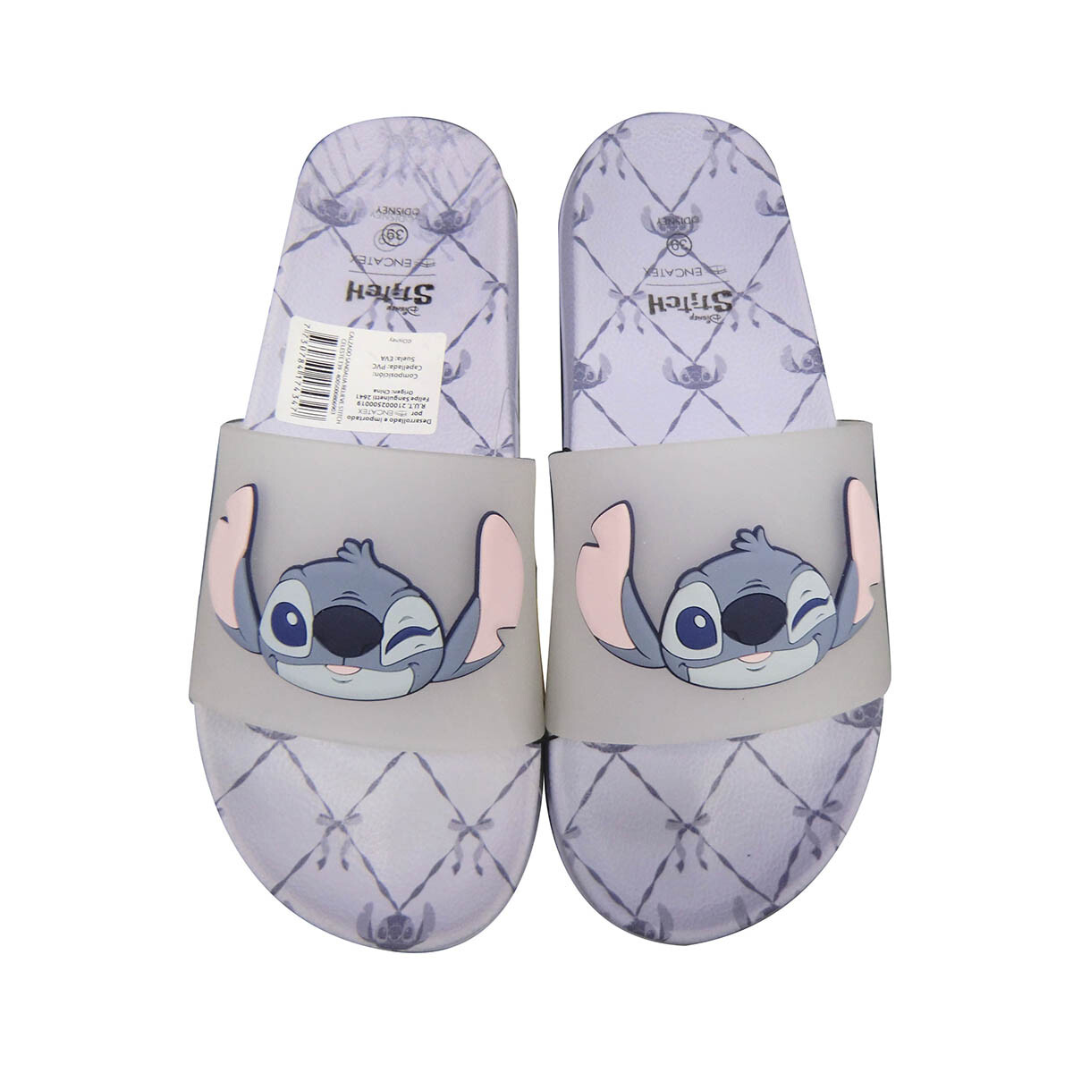 Chinelas 3D Infantil de Goma Stitch Talle 36-39 
