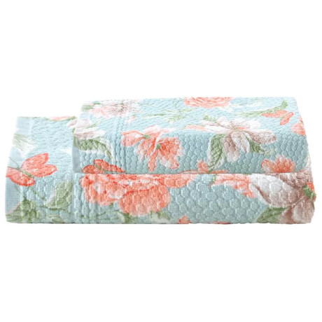Pack de 2 Toallas Dohler Perola Clarice 100% Algodón 70x140 Y 50x80 Celeste claro