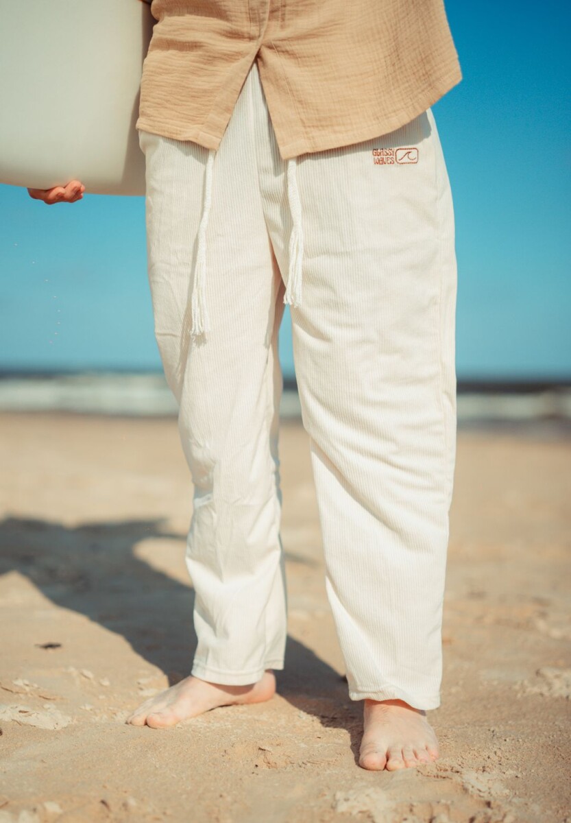 Pantalón Ribbed / Crema 