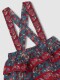 Falda Estampado De Flores Con Volantes Piedra