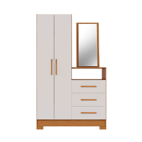Comoda Multiuso 2 Puertas 3 Cajones Con Espejo NT5165 Notavel Freijo Trend|Off White Comoda Multiuso 2 Puertas 3 Cajones Con Espejo NT5165 Notavel Freijo Trend|Off White