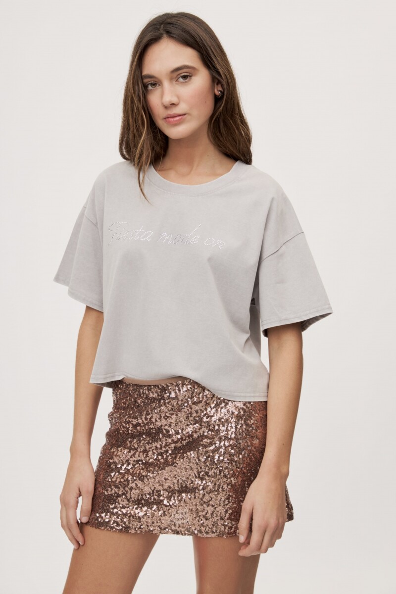 REMERA FIESTA Gris Claro