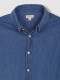 Camisa Vaquera Cuello Normal Con Tapeta Azul Claro