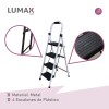 Escalera Tijera 4 Escalones De metal/plastico Negro/Blanco