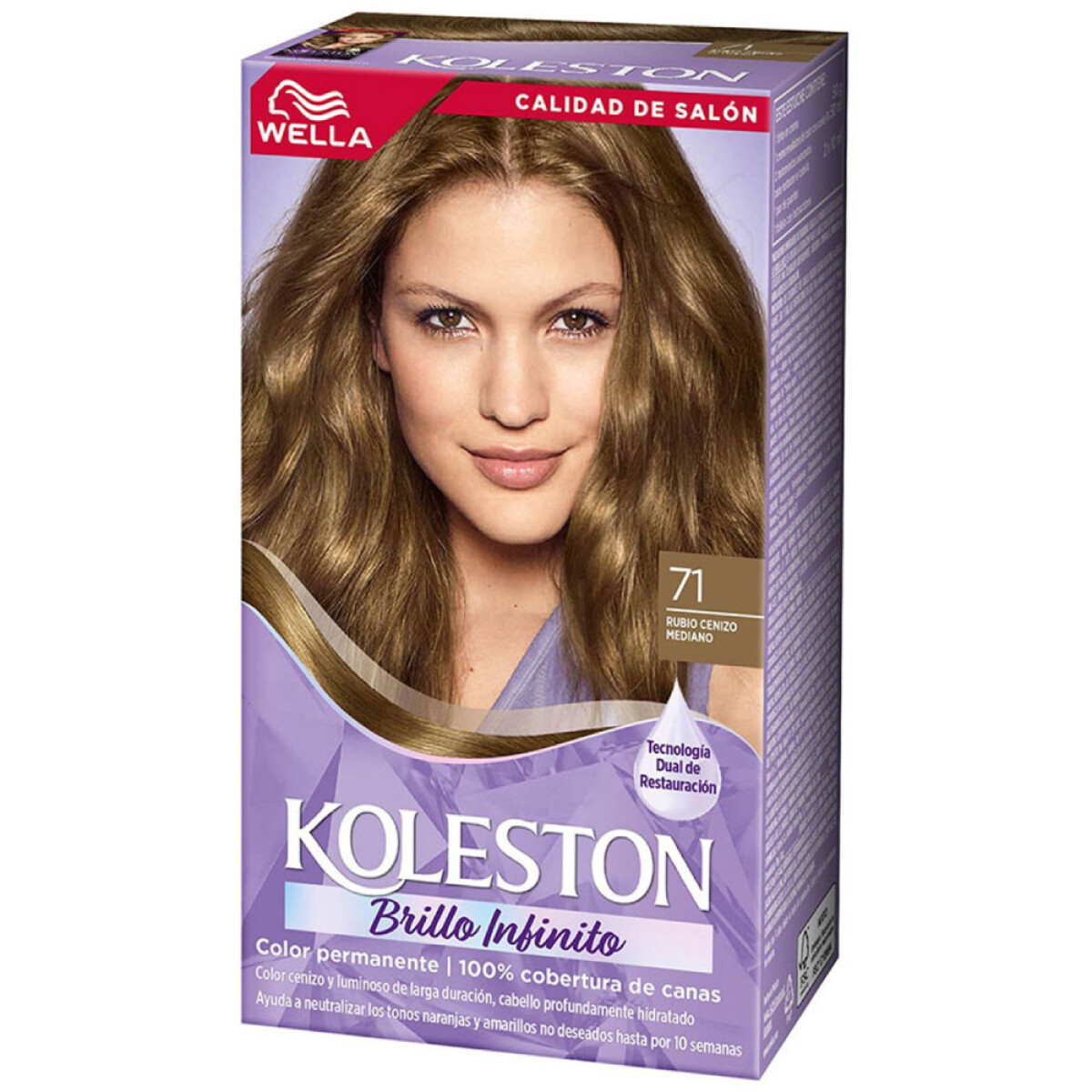 Tinta Koleston Kit N°71 Rubio Ceniza Medio 