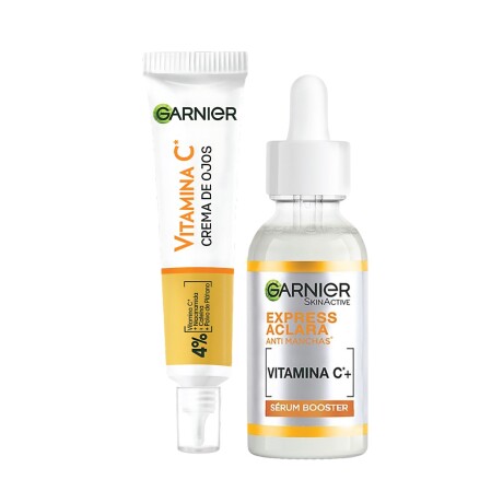 Pack Garnier Express Aclara Sérum 30ml +Crema de Ojos Anti-Ojeras Pack Garnier Express Aclara Sérum 30ml +Crema de Ojos Anti-Ojeras