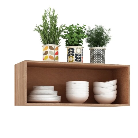 Mueble Aereo de 2 puertas s/estante interior natural 80 x 29 x 30cm - Almendra Mueble Aereo de 2 puertas s/estante interior natural 80 x 29 x 30cm - Almendra