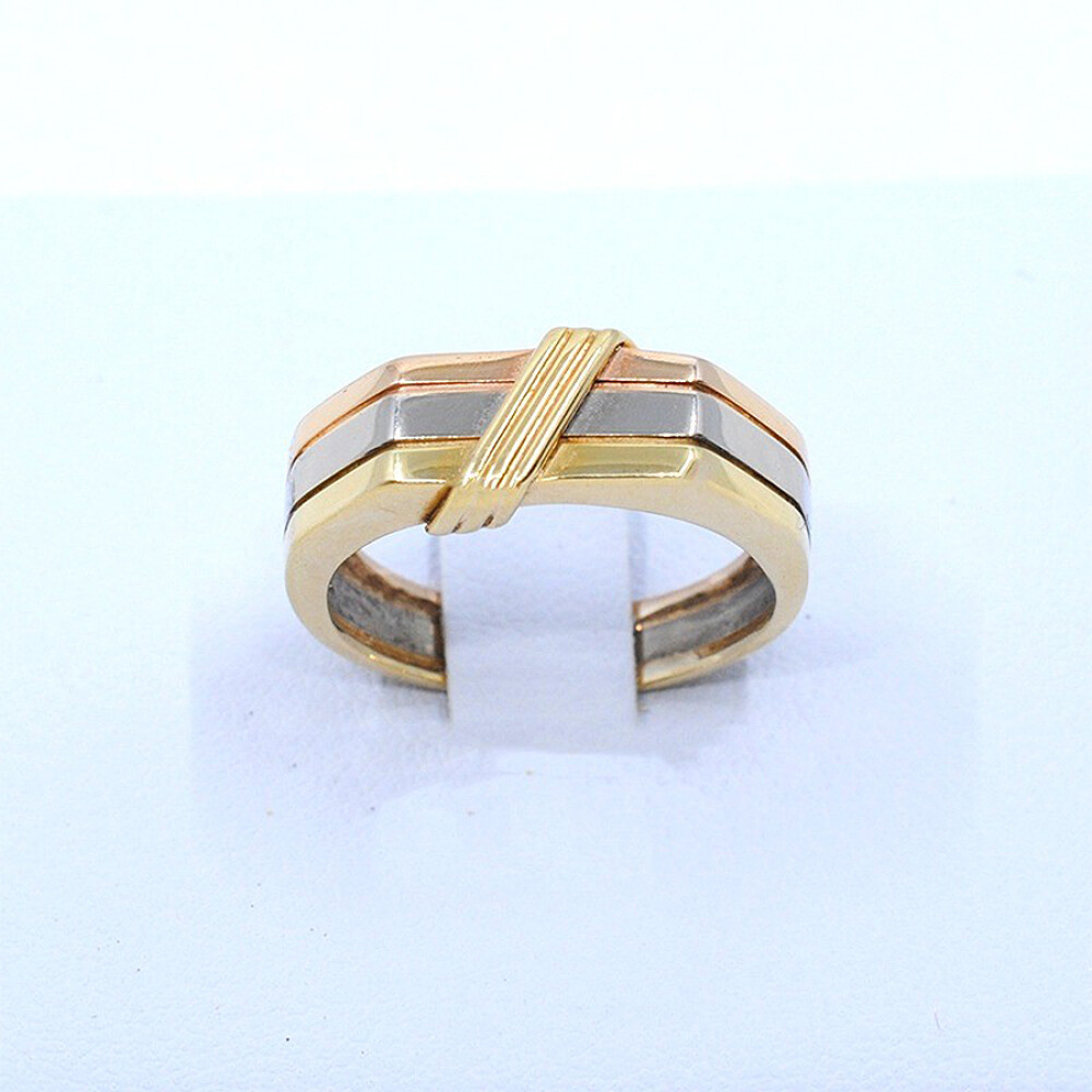 Anillo En Oro 18K De 2 Colores Anillo En Oro 18K De 2 Colores