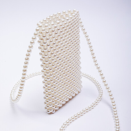 CARTERA PERLAS Blanco