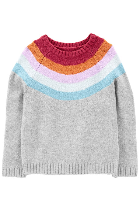 Buzo de punto diseño arcoíris Sin color