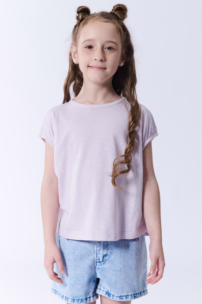 Remera crop Lila