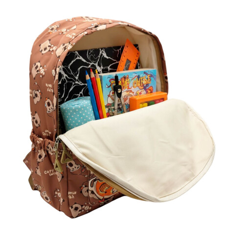 Mochila Infantil Niño Capibara Carpincho Escolar 40cm Marron