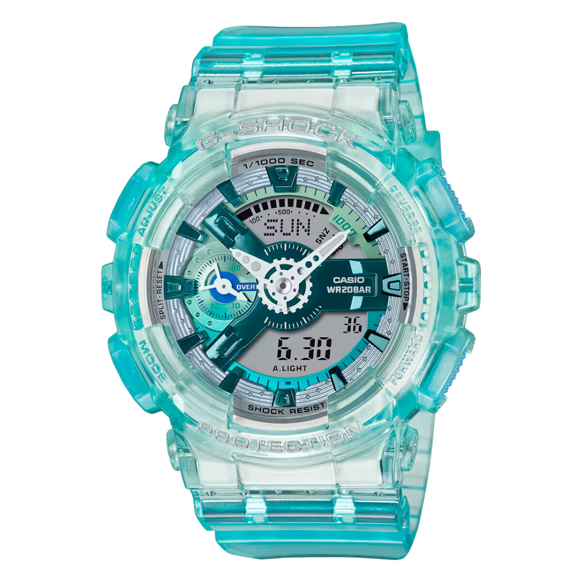 Reloj CASIO G-SHOCK GMAS110VW-2ADR Resina Celeste Esfera 46mm 