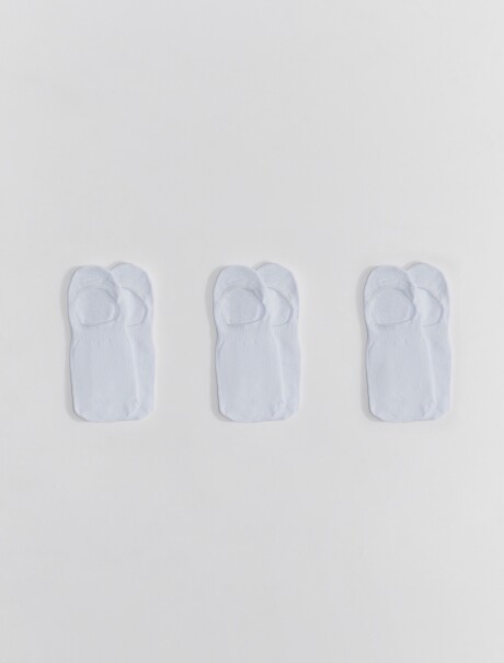 KIT DE 3 PARES DE MEDIAS UNISSEX BLANCO
