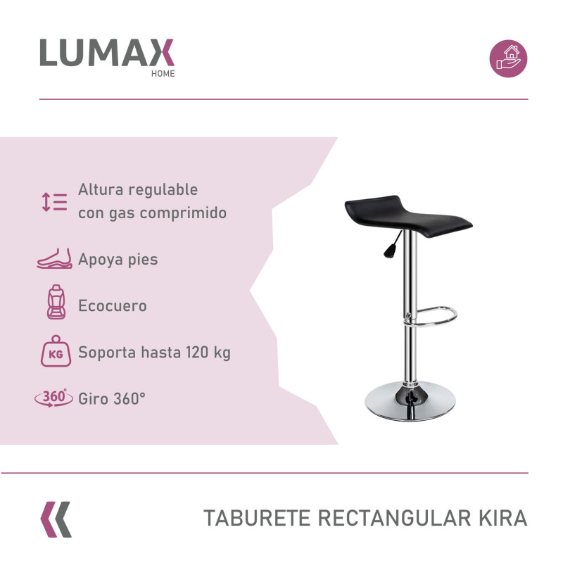 Taburete Kira para Bar Negro