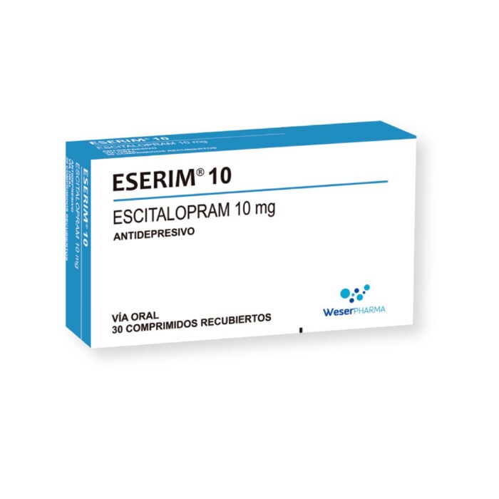 ESERIM 10 MG. CJ X 30 COMP. REC. única