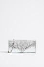 BOLSO SOLAPA MINI PIEL Plata