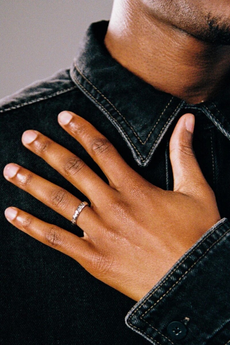 Star Studded Ring Plata