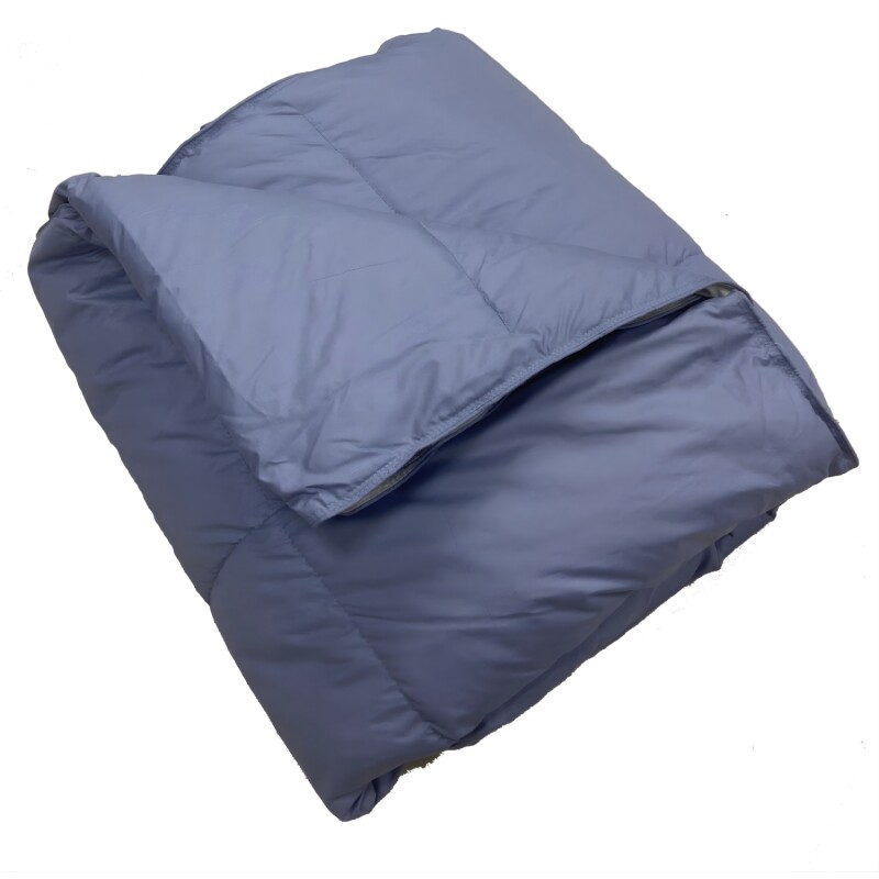 Acolchado De Plumas Home Class 2 Plazas En Microfibra Azul