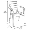 Silla de jardín apilable con apoyabrazos Rimax Baru Mocca