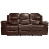 Sofá Reclinable PU marrón 3 cuerpos Sofá Reclinable PU marrón 3 cuerpos