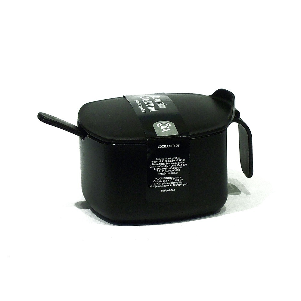 Azucarero Coza Due Negro 300 ml AZUCARERO DUE 300ML 12X11X8CM NEGRO COZA