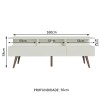 Rack TV Lumax Londres hasta 65" con Cajones y Estantes Blanco