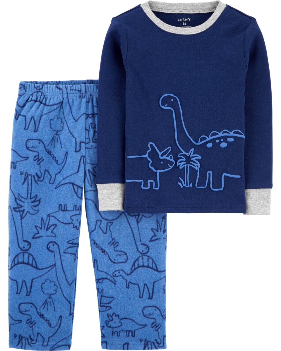 Pijama de dos piezas remera y pantalón de algodón 