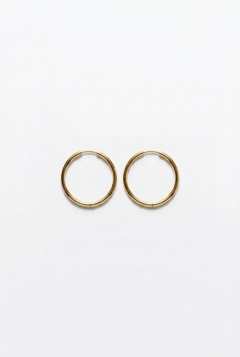 Aros acero medium - dorado 