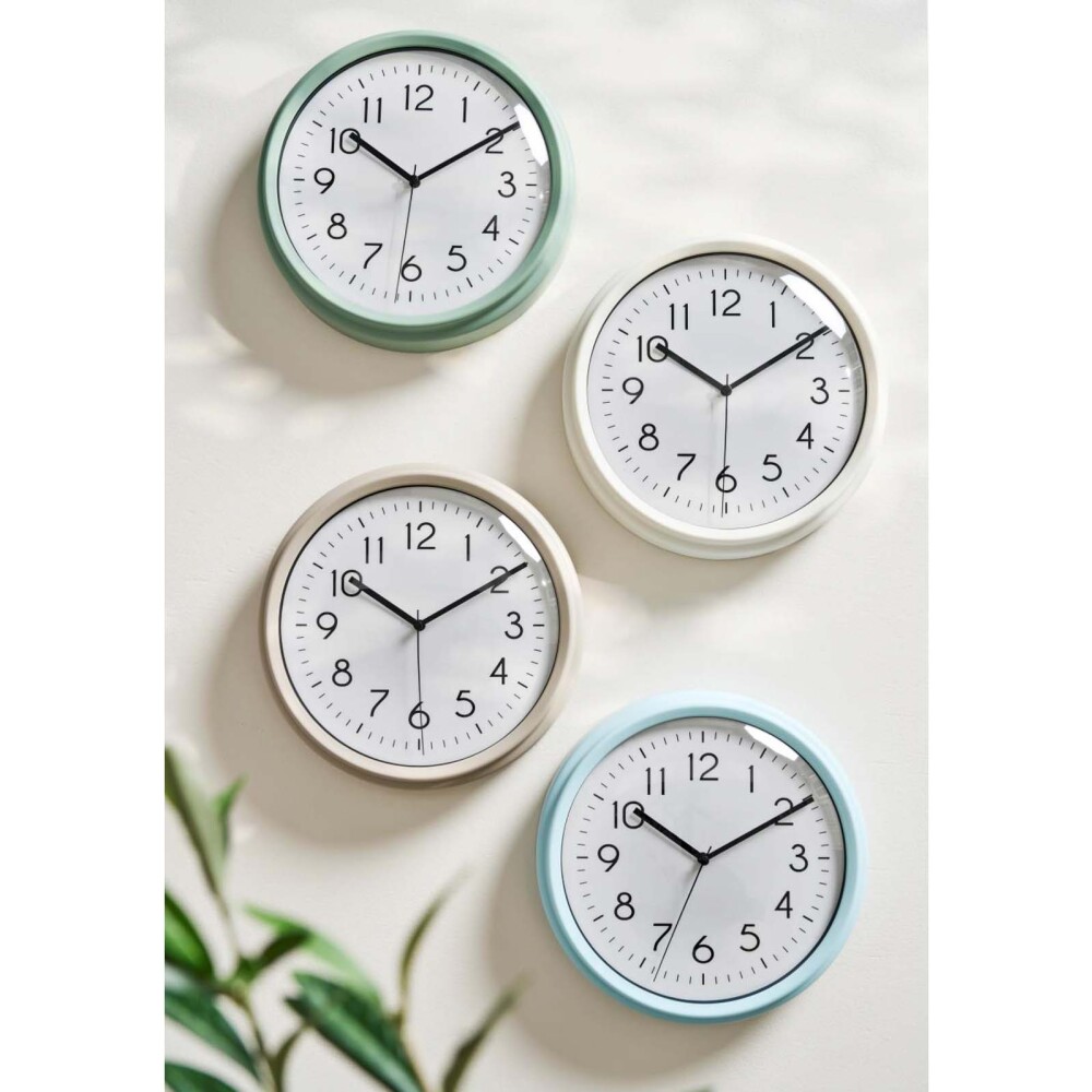 RELOJ PARED PLASTICO VERDE 9707