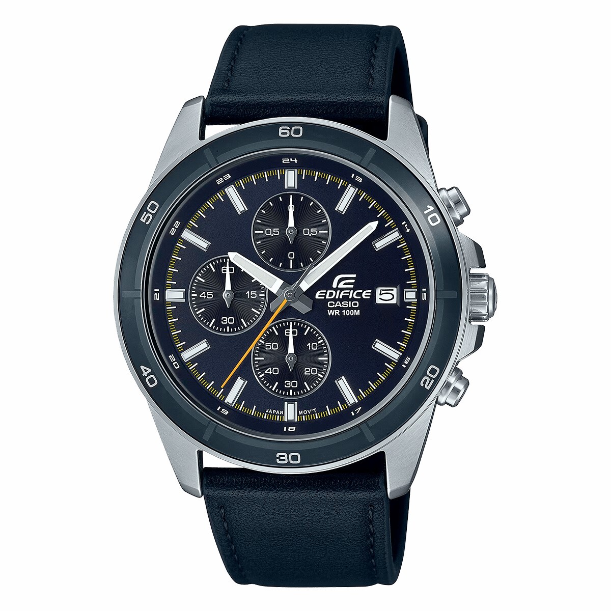 Reloj Edifice Clasico Cuero Negro 