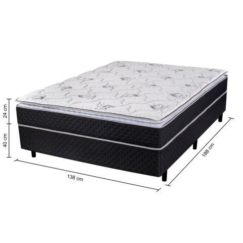 DOS PLAZAS + BOX - Conjunto de sommier ATENAS Espuma EPS 2 plazas 140x190x64 130K DOS PLAZAS + BOX - Conjunto de sommier ATENAS Espuma EPS 2 plazas 140x190x64 130K